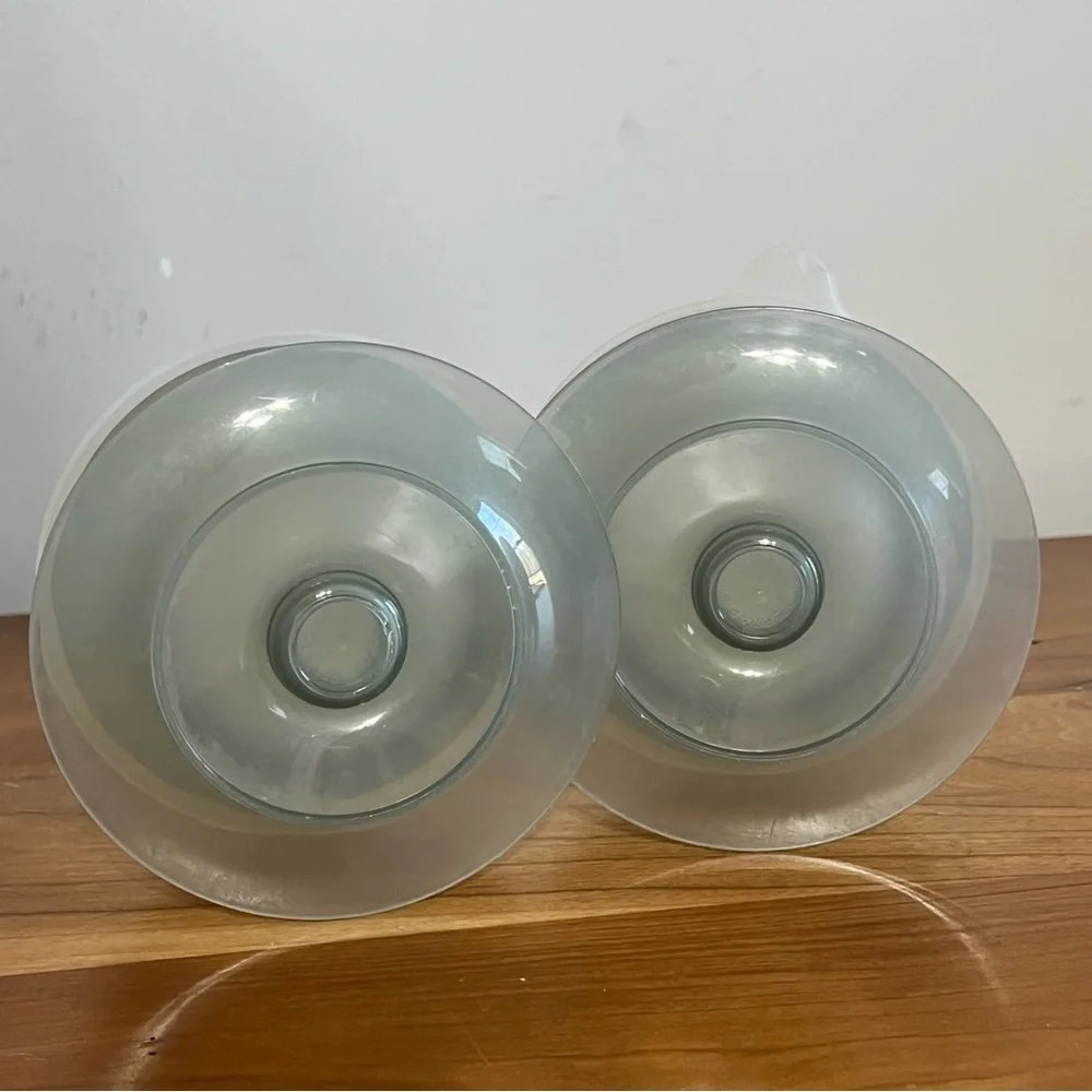 2 Vintage Tupperware Pudding‎ Parfait Jello Dessert Cups/Lids 754-25 Very Good